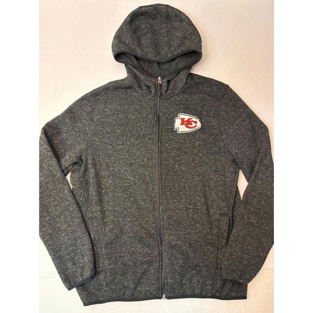 Darius Rucker Kansas City Chiefs Full Zip Hoodie Charcoal Heather Mens Medium
